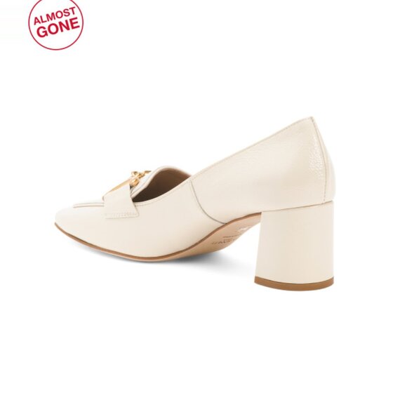 LK BENNETT White Made In Spain Patent Leather Samantha Snaffle Court Heels - Picture 2 of 2